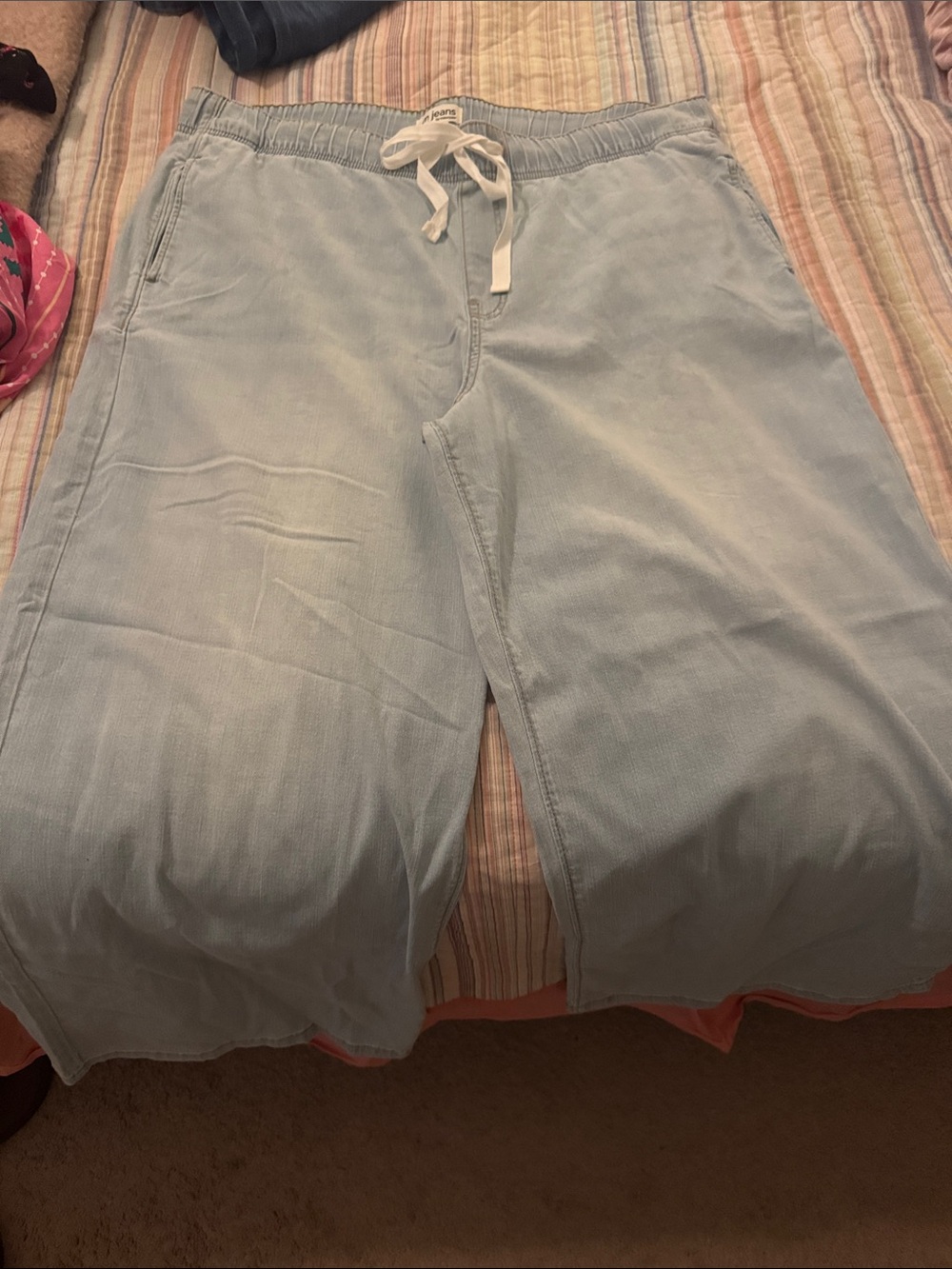 Maurices Light Denim Wide Leg Pull-On Jeans Size 18W Short - Picture 3 of 6